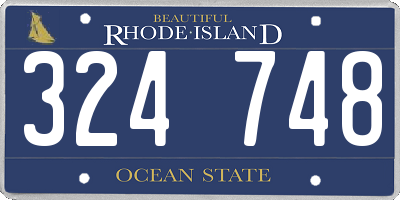 RI license plate 324748