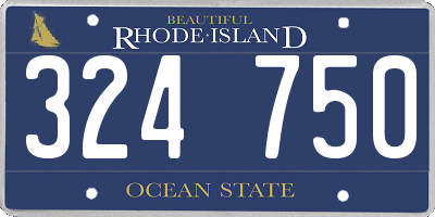 RI license plate 324750