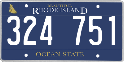 RI license plate 324751