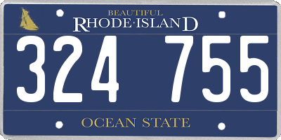 RI license plate 324755