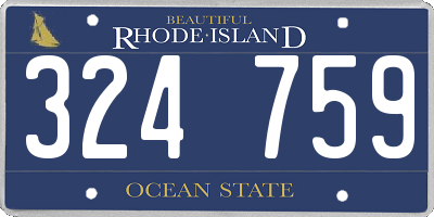 RI license plate 324759