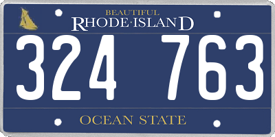 RI license plate 324763