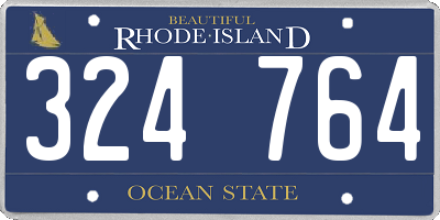 RI license plate 324764