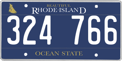 RI license plate 324766