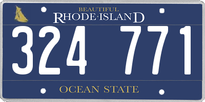 RI license plate 324771