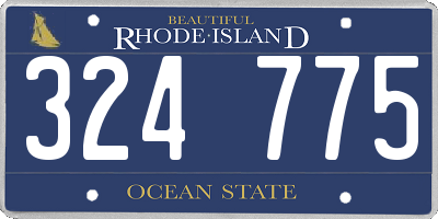 RI license plate 324775
