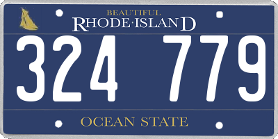 RI license plate 324779