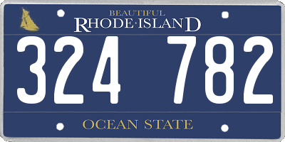 RI license plate 324782