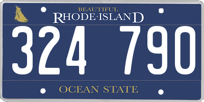RI license plate 324790