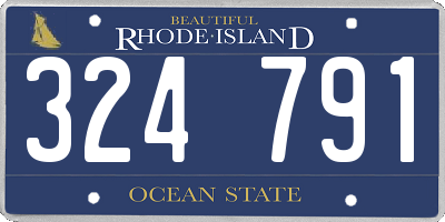 RI license plate 324791