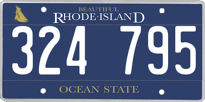 RI license plate 324795