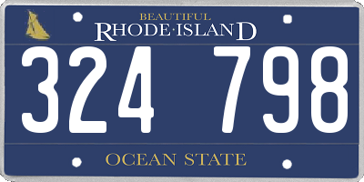 RI license plate 324798