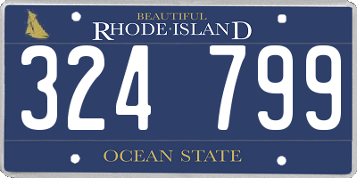 RI license plate 324799