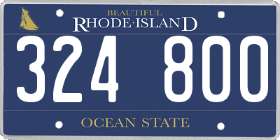 RI license plate 324800