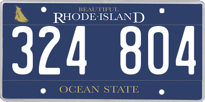RI license plate 324804