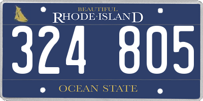 RI license plate 324805