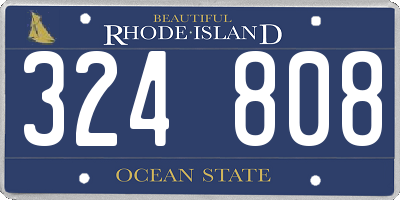 RI license plate 324808