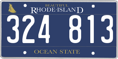 RI license plate 324813