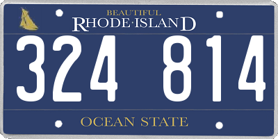 RI license plate 324814