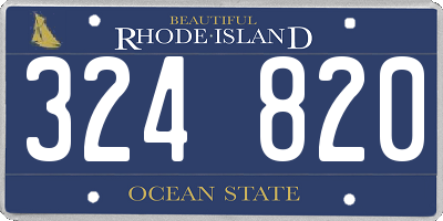 RI license plate 324820