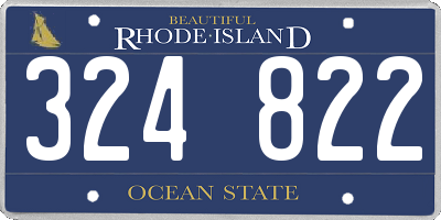RI license plate 324822
