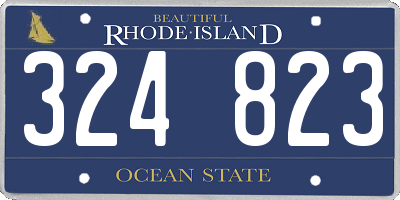 RI license plate 324823