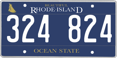 RI license plate 324824