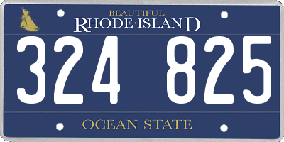 RI license plate 324825