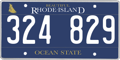 RI license plate 324829
