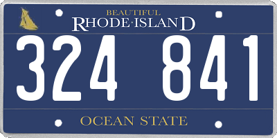RI license plate 324841