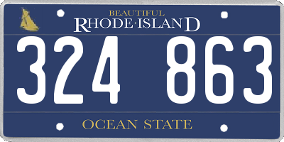 RI license plate 324863