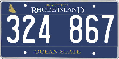 RI license plate 324867