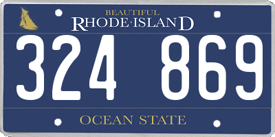 RI license plate 324869