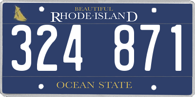 RI license plate 324871