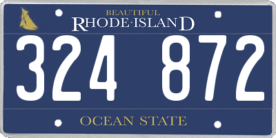 RI license plate 324872