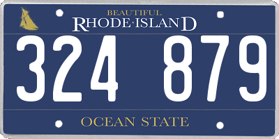 RI license plate 324879