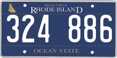 RI license plate 324886