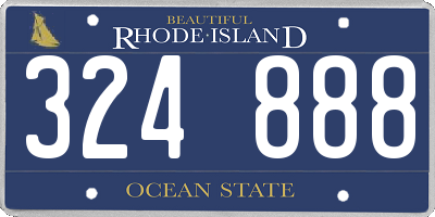 RI license plate 324888