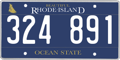 RI license plate 324891