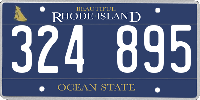RI license plate 324895