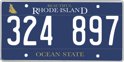RI license plate 324897