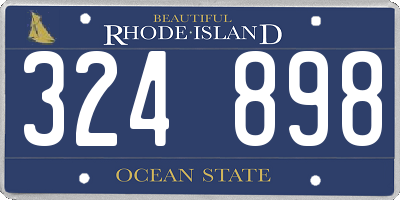 RI license plate 324898