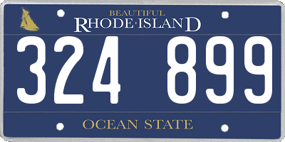 RI license plate 324899