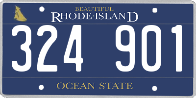 RI license plate 324901