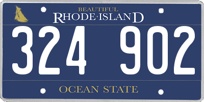 RI license plate 324902