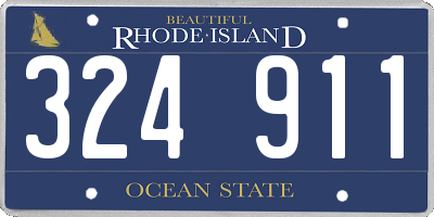 RI license plate 324911