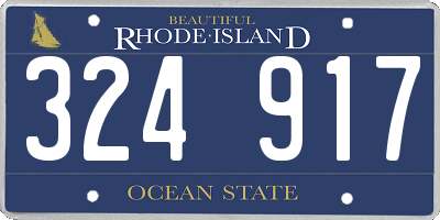 RI license plate 324917