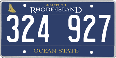 RI license plate 324927
