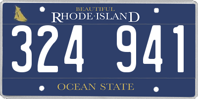 RI license plate 324941
