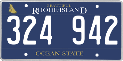 RI license plate 324942